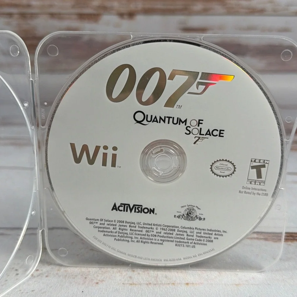 James Bond 007 Quantum of Solace Wii 2008 Disc Only Tested